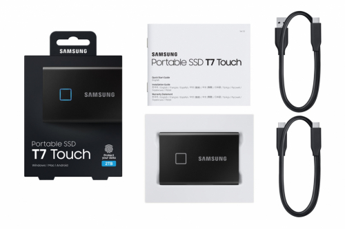 Samsung SSD Port. T7 Touch 2TB Black Retail