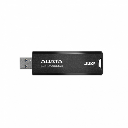 External SSD|ADATA|SC610|2TB|USB 3.2|Write speed 500 MBytes/sec|Read speed 550 MBytes/sec|SC610-2000G-CBK/RD