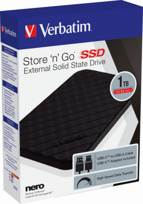 Verbatim Store 'n' Go Portable SSD USB 3.2 GEN 1 1TB