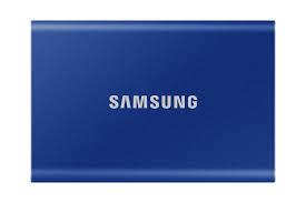 Samsung T7 MU-PC2T0H - SSD - encrypted - 2 TB - external (portable) - USB 3.2 Gen 2 (USB-C connector) - 256-bit AES - indigo blue 