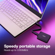 Crucial X9 - SSD - 1 TB - external (portable) - USB 3.2 Gen 2 (USB-C connector) - 1,050MB/s - 10Gbit - 3YW