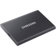 Samsung T7 MU-PC2T0T - SSD - encrypted - 2 TB - external (portable) - USB 3.2 Gen 2 (USB-C connector) - 256-bit AES - 1050/1000 MB/s - included USB Type C-to-C and Type C-to-A cables - 3Y - Iron Gray