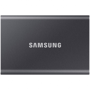 Samsung T7 MU-PC2T0T - SSD - encrypted - 2 TB - external (portable) - USB 3.2 Gen 2 (USB-C connector) - 256-bit AES - 1050/1000 MB/s - included USB Type C-to-C and Type C-to-A cables - 3Y - Iron Gray
