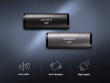ADATA SE760 2TB External Solid State Drive/SSD, USB 3.2 Gen 2 with Type-C, Read/Write Speed up to 1,050/1,000 MB/s
