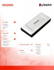 Kingston Dysk SSD XS2000 '1TB USB3.2 Gen2.2 Zewnetrzn