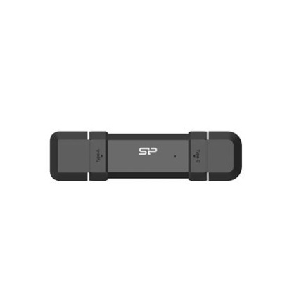 Silicon Power Portable External SSD | DS72 | 500 GB | USB Type-A/USB Type-C 3.2 Gen 2 | Black
