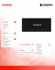 Kingston SSD XS1000 2TB USB3.2 Gen2x2 External
