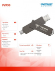 Patriot External SSD 512GB PVP30 Duo Compact 1000/1000 MB/s USB 3.2 USB-C