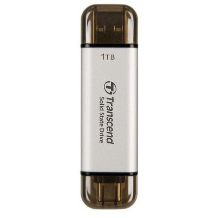 TRANSCEND ESD310S 1TB External SSD USB 10Gbps Type C/A Silver