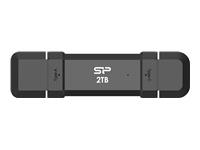 SILICON POWER DS72 1TB External SSD USB-A USB-C 1050/850MB/s Red