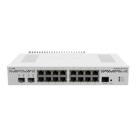 Mikrotik CCR2004-16G-2S+PC | Ethernet Router | CCR2004-16G-2S+PC | 10/100/1000 Mbit/s | Mesh Support No | MU-MiMO No | No mobile broadband