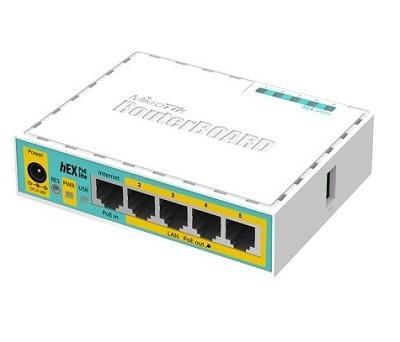 NET ROUTER 10/100M 5PORT HEX/POE LITE RB750UPR2 MIKROTIK