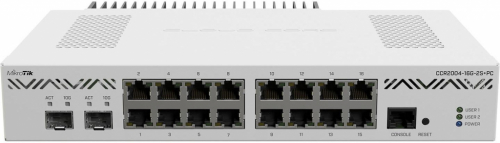 Mikrotik CCR2004-16G-2S+PC MikroTik | Ethernet Router | CCR2004-16G-2S+PC | Mbit/s | 10/100/1000 Mbit/s | Ethernet LAN (RJ-45) ports | Mesh Support No | MU-MiMO No | No mobile broadband