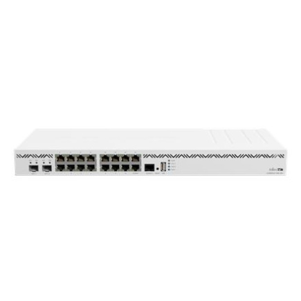 Mikrotik Cloud Core Router CCR2004-16G-2S+, 2x10G SFP+ ports, 16x Gigabit LAN ports, 1x RJ45 Serial port, 4 core CPU, 4 GB RAM, Dual redundant power supply, CPU and PCB temperature monitor, RouterOS L6 | Cloud Core Router | CCR2004-16G-2S+ | No Wi-Fi | 1