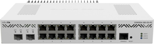 Mikrotik CCR2004-16G-2S+PC MikroTik | Ethernet Router | CCR2004-16G-2S+PC | Mbit/s | 10/100/1000 Mbit/s | Ethernet LAN (RJ-45) ports | Mesh Support No | MU-MiMO No | No mobile broadband