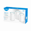 Cudy M1300 3-PACK mesh wi-fi system Dual-band (2.4 GHz / 5 GHz) Wi-Fi 5 (802.11ac) Valge 1 Internal