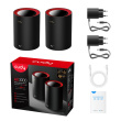 Cudy M3000 2-Pack Dual-band (2.4 GHz / 5 GHz) Wi-Fi 6 (802.11ax) Черный, Red 1 Internal