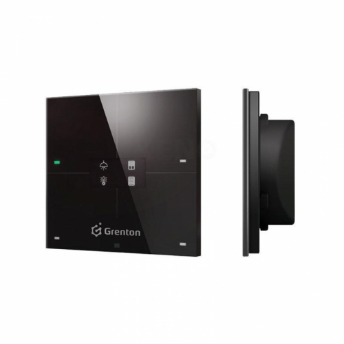 GRENTON SMART PANEL/ 4 TOUCH AREA/ OLED DISPLAY/ TF-BUS/ BLACK GLASS FRONT