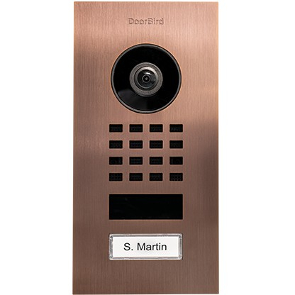 DoorBird D1101V Unterputz Bronze-Optik als PVD Beschichtung