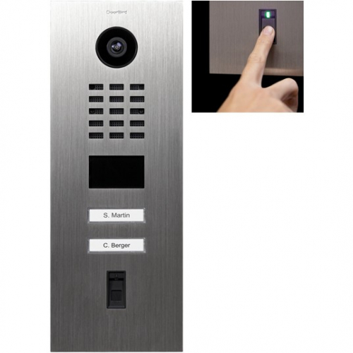 DoorBird D2102FV IP Video Türstation Fingerpr. 50, Edels. V2A