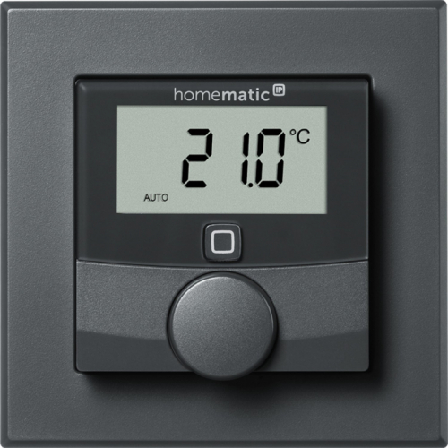 Homematic IP Wandthermostat mit Luftfeuchtigkeitssensor, anthr