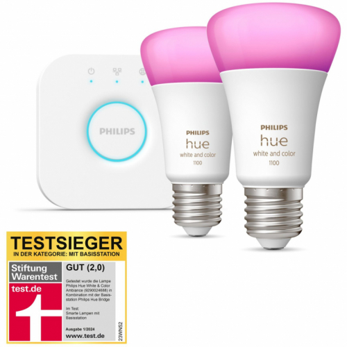 Philips Hue StiWa White&Col. Amb. E27 2er Starter Set