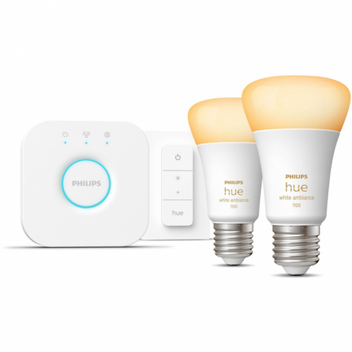 Philips Hue White Ambience E27 8W 2er Starter Set inkl DS/