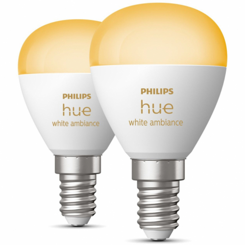 Philips Hue White Ambiance E14 Luster Tropfen Doppelpack 2x470lm