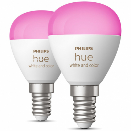 Philips Hue White & Color Ambiance E14 Luster Tropf Doppelpack 470lm