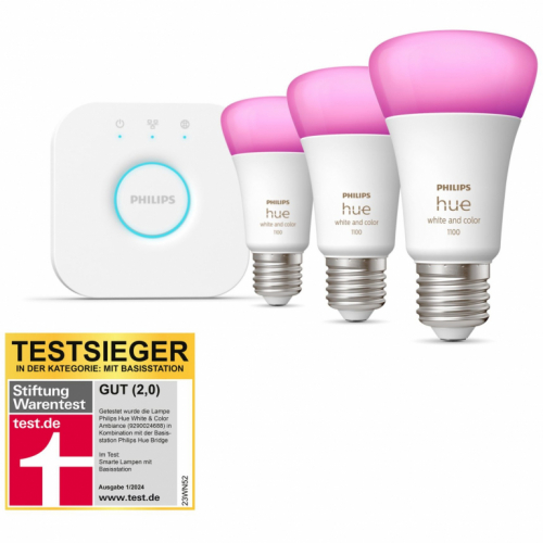 Philips Hue White & Color Ambiance E27 3er StarterSet