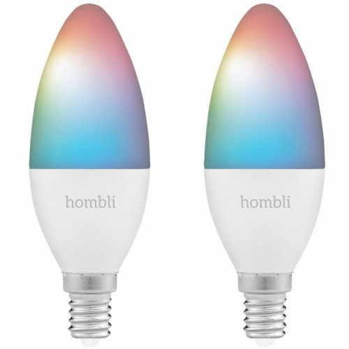 Hombli smarte Glühbirne, 4,5W, E14, RGB, CCT, 1+1 Promo Pack