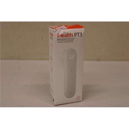 Renew. iHealth PT3 Non Contact Forehead Thermometer | iHealth | PT3 Non Contact Forehead Thermometer | DAMAGED PACKAGING | White