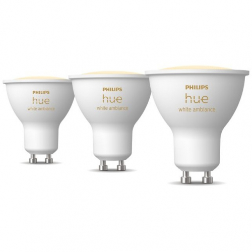 Philips Hue White Ambiance GU10 Dreierpack 3x350lm