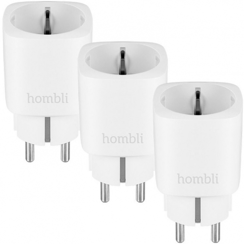 Hombli smarte Steckdose EU, weiß, 2+1 Promo Pack