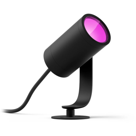 Philips Hue White&Col. Amb. Lily Spot 1flg Erw schw 700lm/