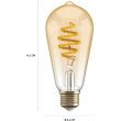 Hombli smarte Filament Glühbirne, ST64, E27, CCT, Amber