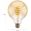 Hombli smarte Filament Glühbirne, G95, E27, CCT, Amber