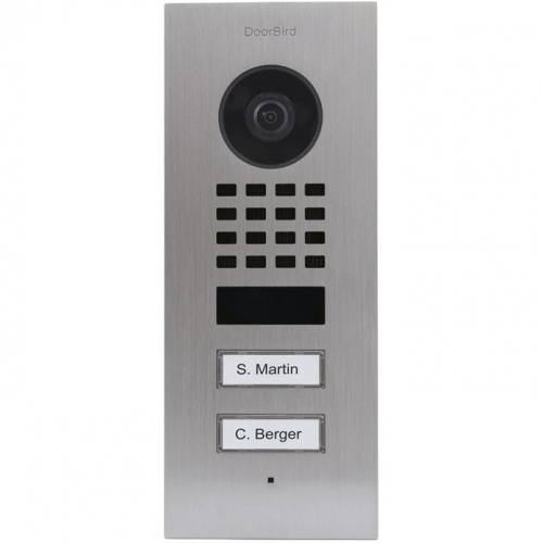 DoorBird D1102V IP Vid. Türst. V2A Edels. 2Ruftasten Unterputz