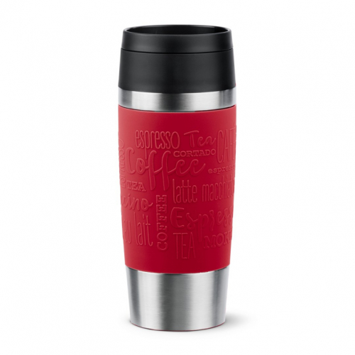 EMSA Travel Mug Classic N2020400 travel mug 360 ml Black, Red, Stainless steel Stainless steel