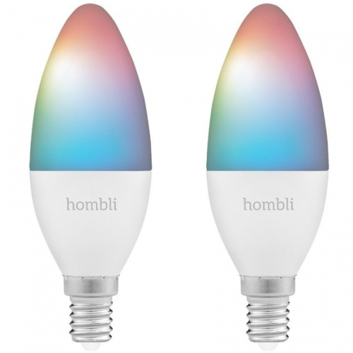 Hombli smarte Glühbirne, 4,5W, E14, RGB, CCT, 1+1 Promo Pack