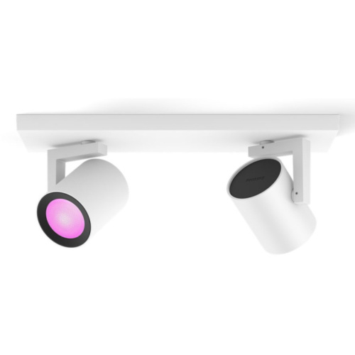Philips Hue White&Col. Amb. Argenta Spot 2 flg. weiß 2x4.2W.