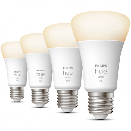 Philips Hue White E27 Viererpack 4x800lm 60W
