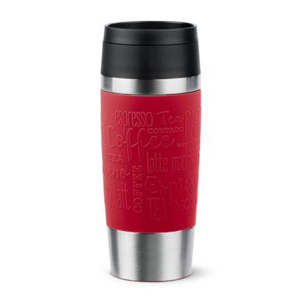EMSA Travel Mug Classic N2020400 travel mug 360 ml Black, Red, Stainless steel Stainless steel