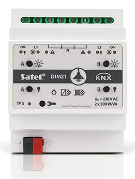 Satel KNX-DIM21 smart home actuator DIN rail-mounted Dimming actuator