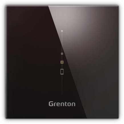 Multisensor panel - temperature, humidity, atmospheric pressure, sound intensity, light intensity, CO2, TVOC, IR/TF-Bus / black glass front