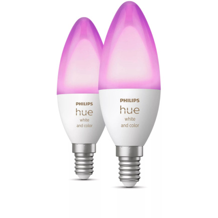 Philips Hue Белый & Color Ambiance E14 Kerze Doppelpack 2x470lm