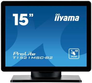 iiyama ProLite T1521MSC-B2 computer monitor 38.1 cm (15'') 1024 x 768 pixels XGA LED Touchscreen Tabletop Black