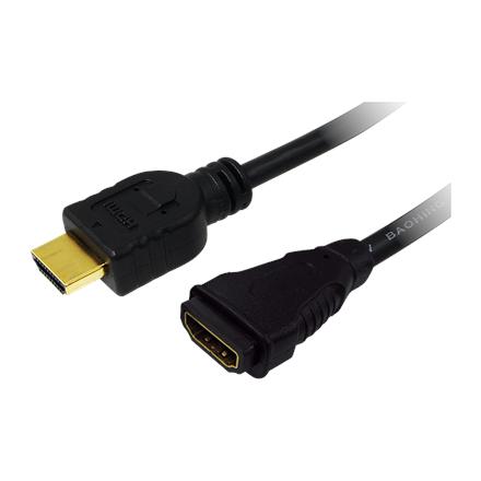 Logilink | HDMI Cable Type A Male - HDMI Type A Female | Black | HDMI Type A Female | HDMI Type A Male | HDMI to HDMI | 2 m CH0056