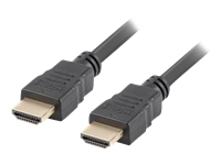 Lanberg - High Speed - HDMI cable with Ethernet - HDMI male to HDMI male - 1 m - black - 4K support 