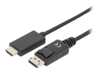 ASSMANN DisplayPort Adapter Cable DP - HDMI Type A St / St 1.0m w / War. DP 1.2 HDMI 2.0 4K / 60Hz CE black